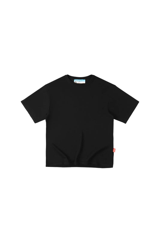 BLACK "WHENEVER" DISTRESSED LOGO T-SHIRT