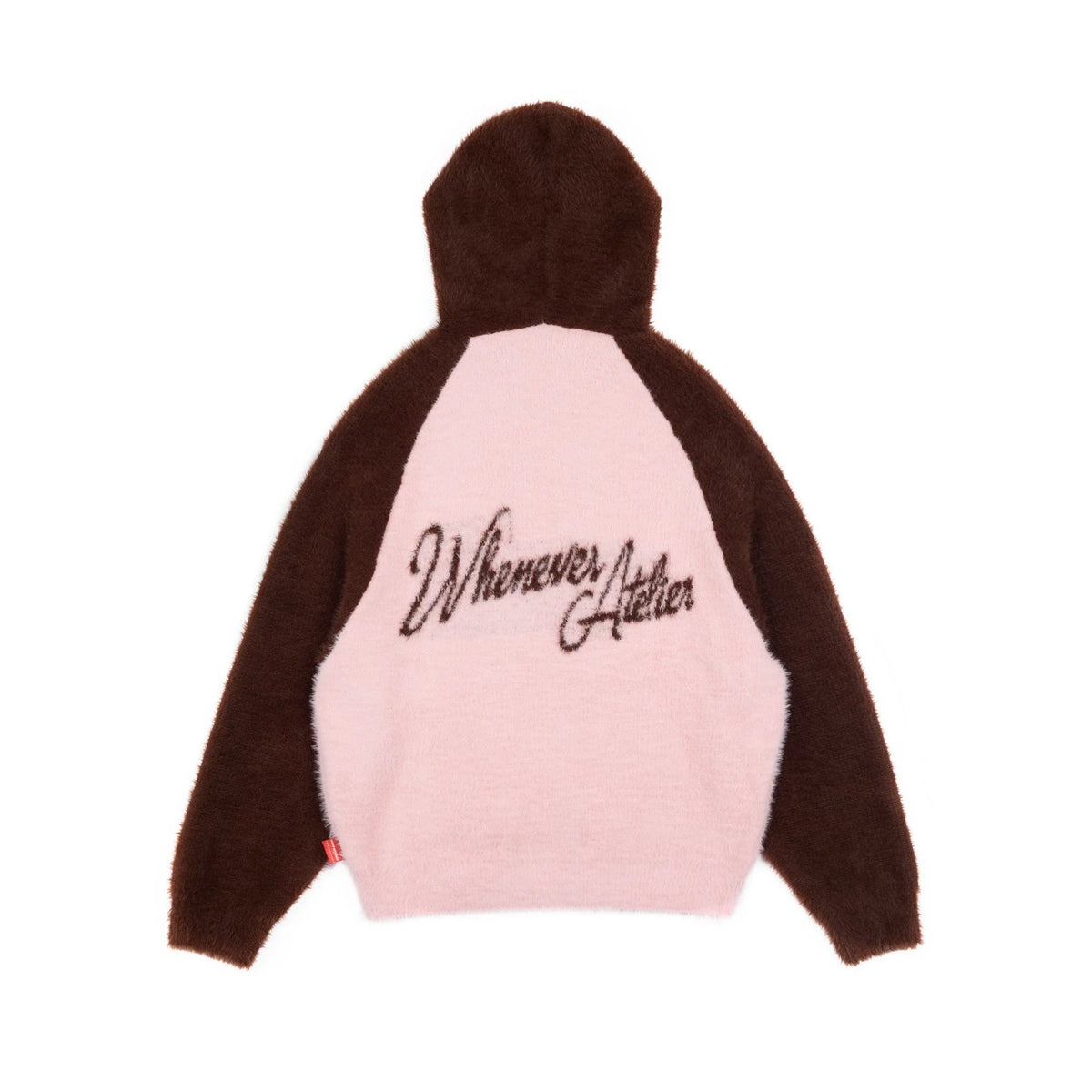 PINK BROWN “WHENEVER” COZY FOX RAGLAN HOODIE 