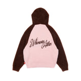 PINK BROWN “WHENEVER” COZY FOX RAGLAN HOODIE 