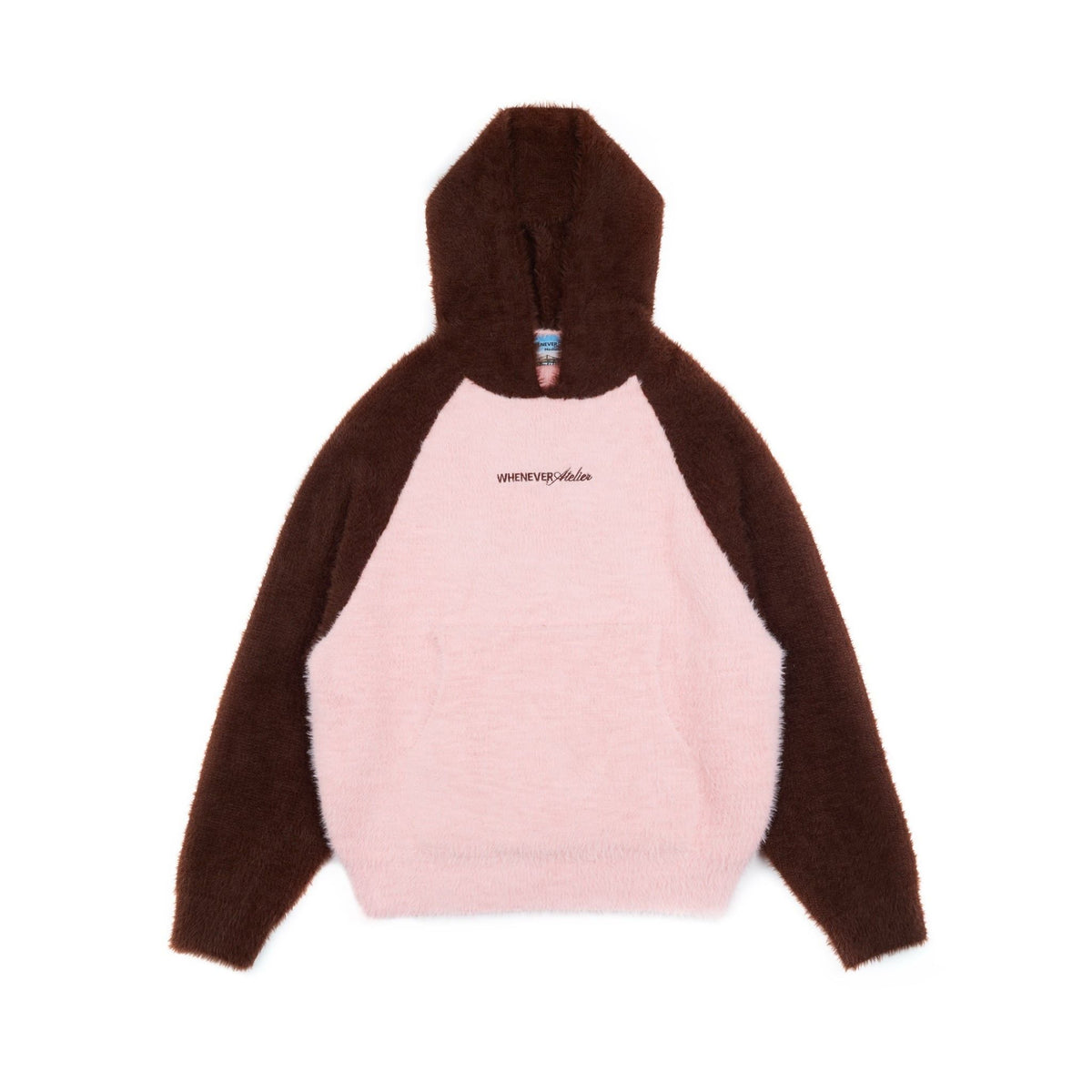 PINK BROWN “WHENEVER” COZY FOX RAGLAN HOODIE 