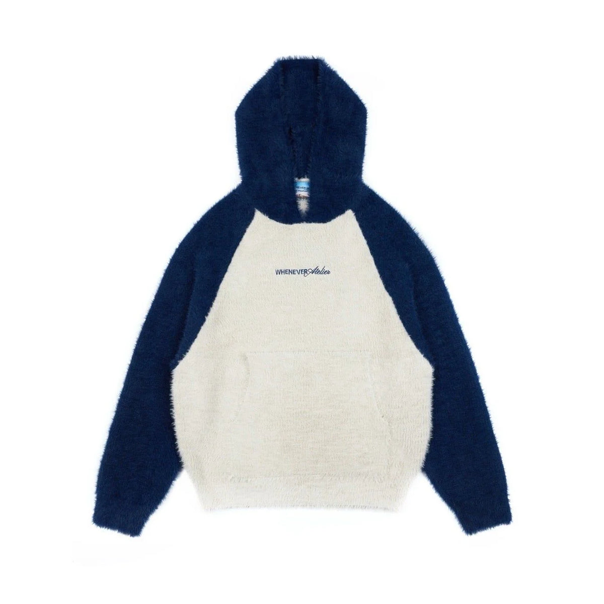 GREY NAVY “WHENEVER” COZY FOX RAGLAN HOODIE 