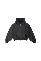 VINTAGE GREY "WHENEVER" SUPERSTAR PADDED TRACK JACKET