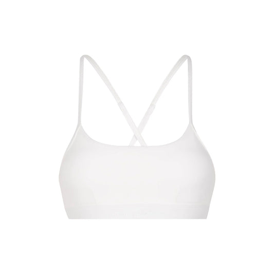 WHITE WHENEVER BASIC RACERBACK BRA