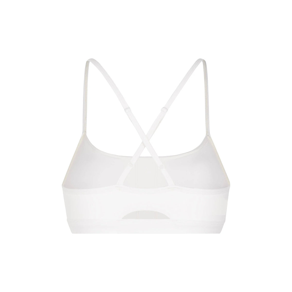 WHITE WHENEVER BASIC RACERBACK BRA