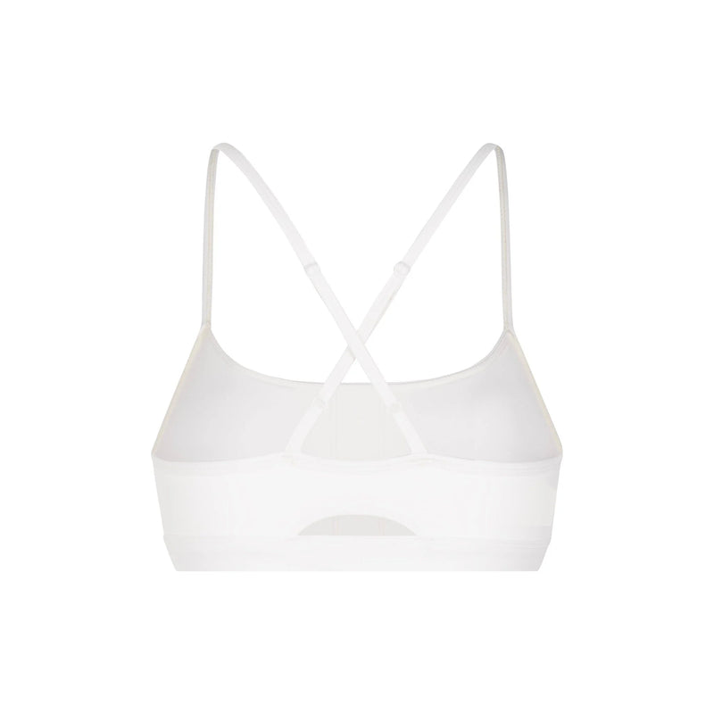WHITE WHENEVER BASIC RACERBACK BRA