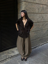 BLACK "CON SONG" BLOUSE