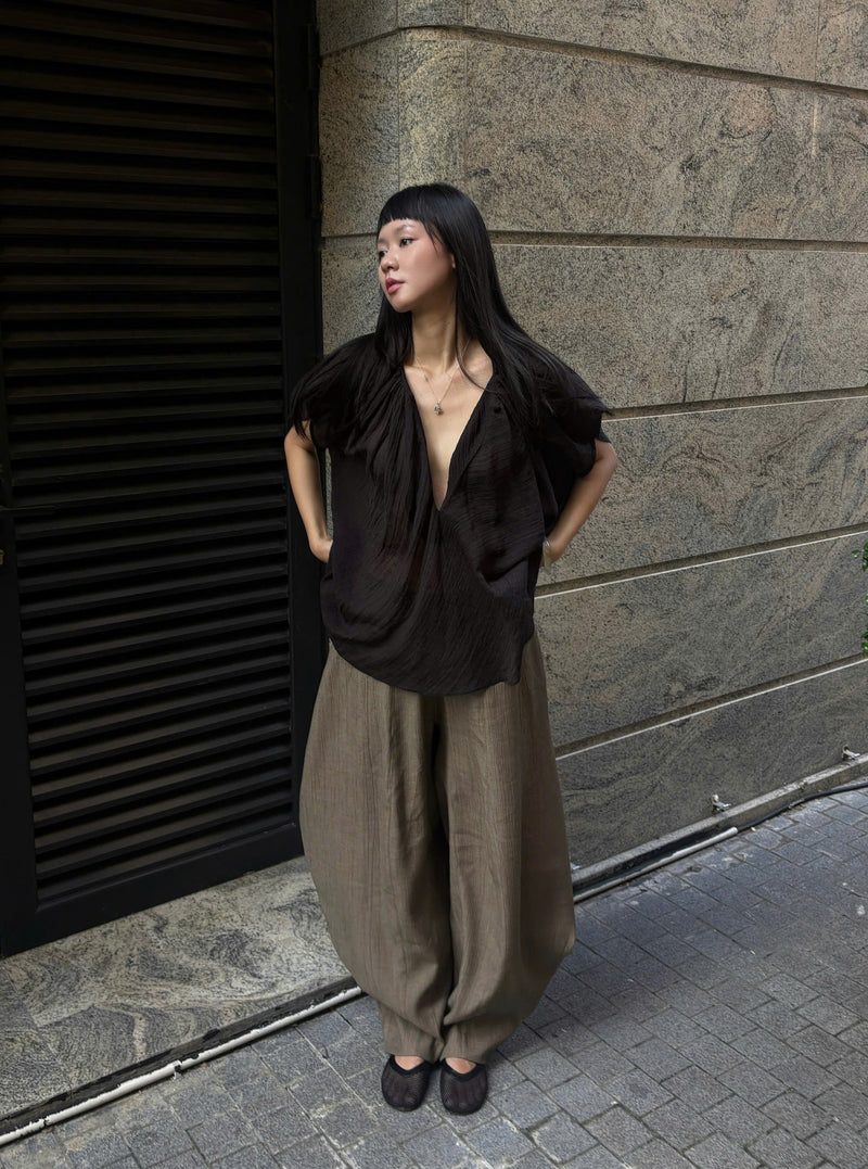 BLACK "CON SONG" BLOUSE