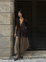 BLACK "CON SONG" BLOUSE