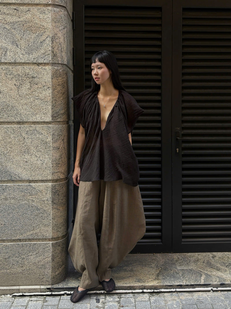 BLACK "CON SONG" BLOUSE