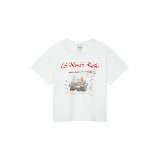 OWST SANTA MONICA SHORTSLEEVES TEE - WHITE