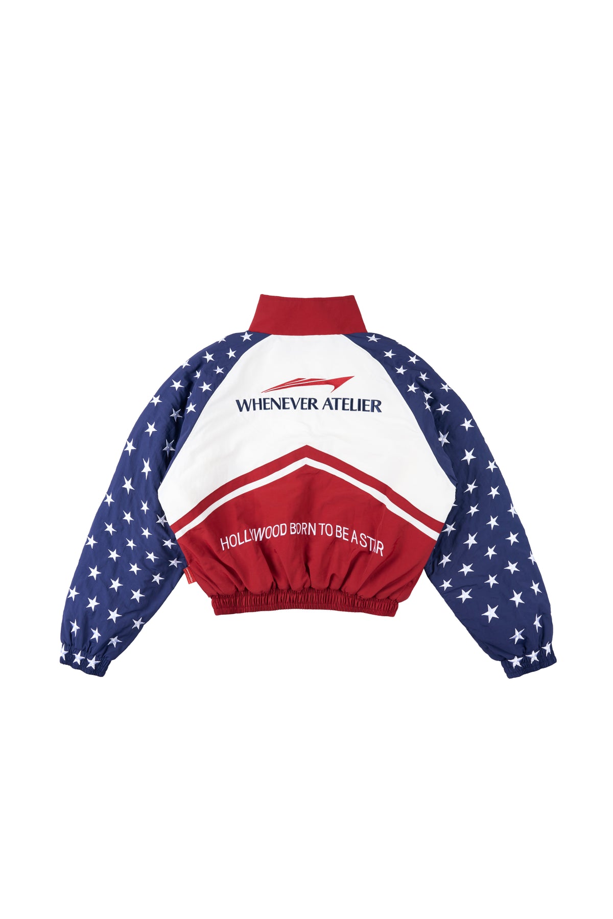 RED NAVY "WHENEVER" SUPER STAR PADDED TRACK JACKET