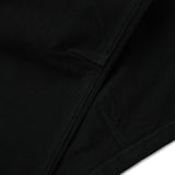 WIDE- LEG WASHED DENIM PANTS/ SOLID BLACK