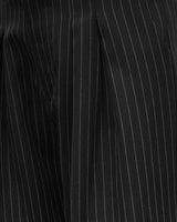 BLACK STRIPED CRUDE TROUSERS