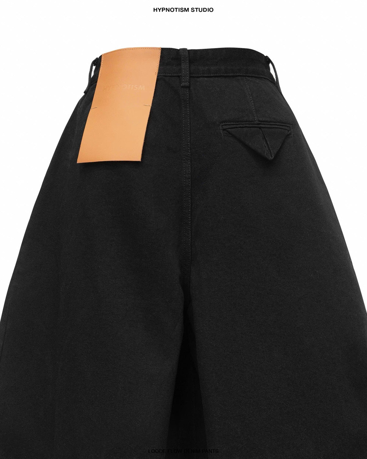 BLACK LOOSE FLOW DENIM PANTS