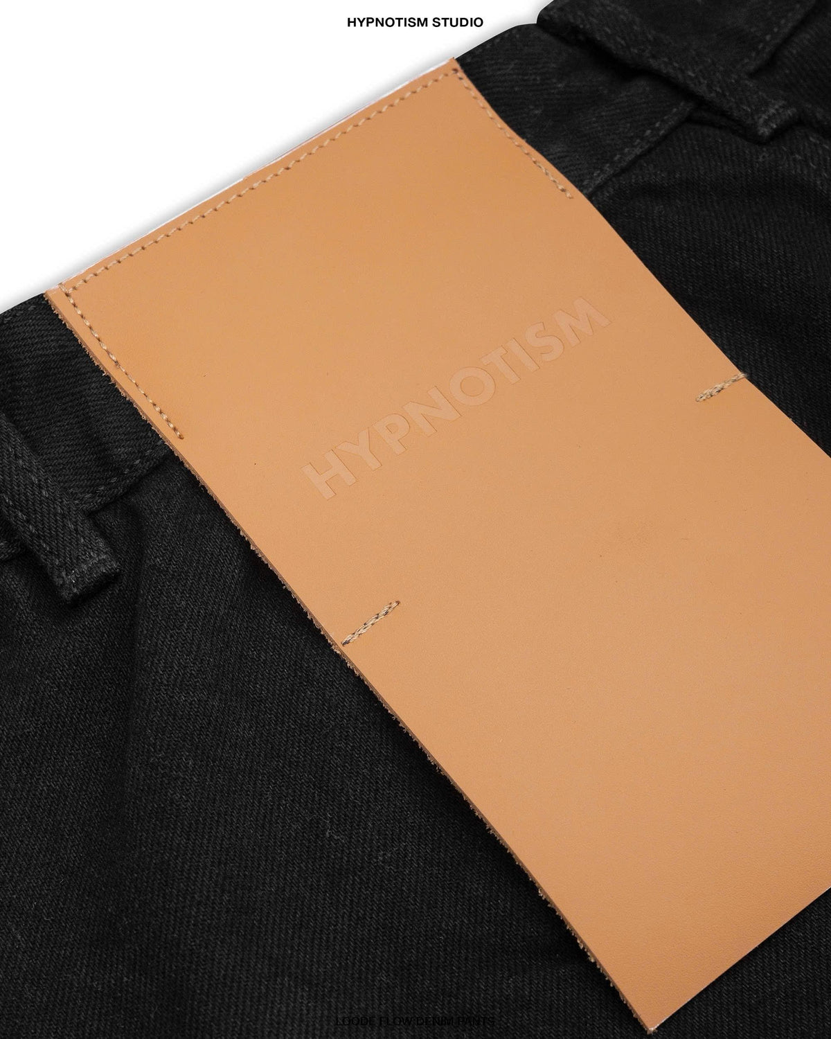 BLACK LOOSE FLOW DENIM PANTS