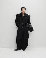 BLACK LOOSE FLOW DENIM PANTS