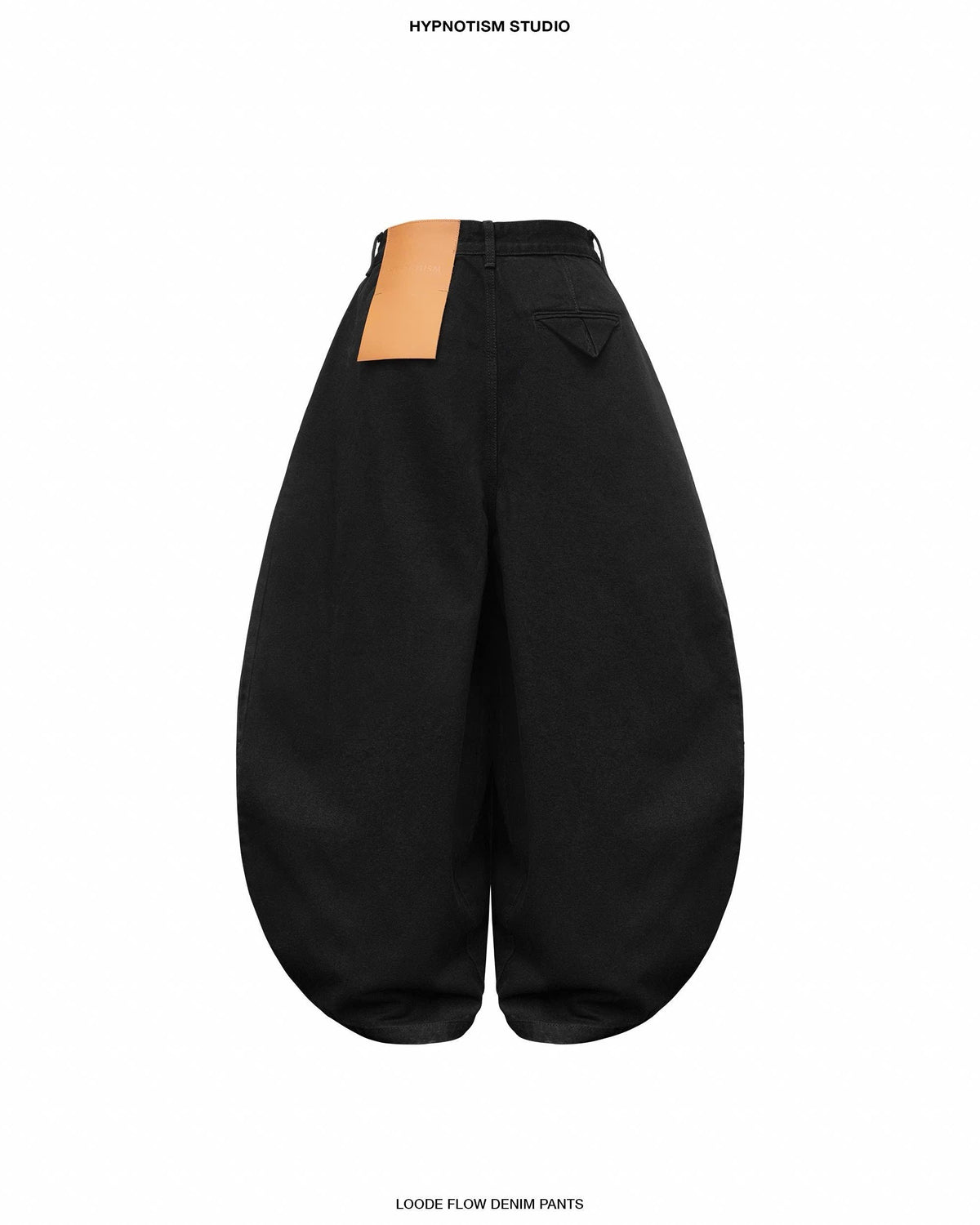 BLACK LOOSE FLOW DENIM PANTS