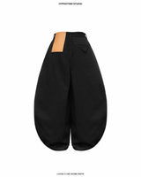 BLACK LOOSE FLOW DENIM PANTS