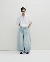 LIGHT BLUE LOOSE FLOW DENIM PANTS