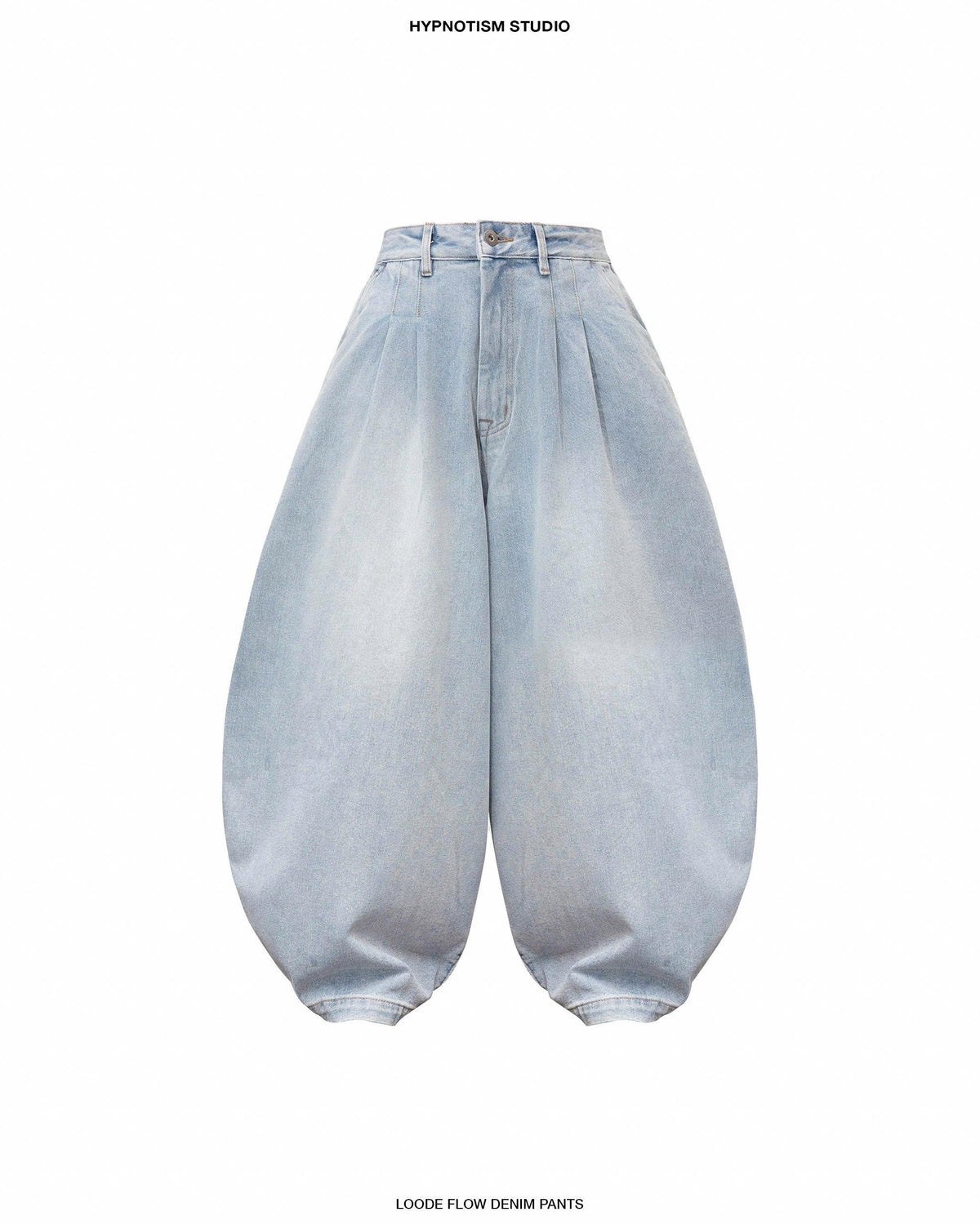 LIGHT BLUE LOOSE FLOW DENIM PANTS