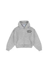 GREY "WHENEVER" GRAND WAFFLE ZIP HOODIE
