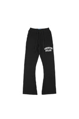 BLACK "WHENEVER" WAFFLE KNIT FLARE PANTS