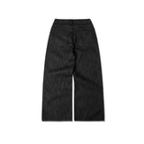 LOOSE FIT RAW DENIM PANTS/ BLACK