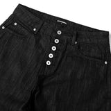 LOOSE FIT RAW DENIM PANTS/ BLACK