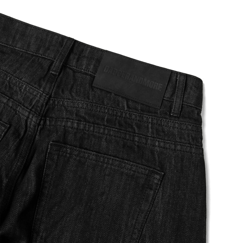 LOOSE FIT RAW DENIM PANTS/ BLACK