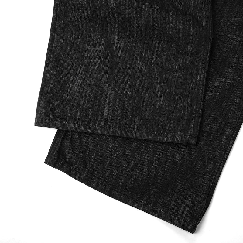 LOOSE FIT RAW DENIM PANTS/ BLACK
