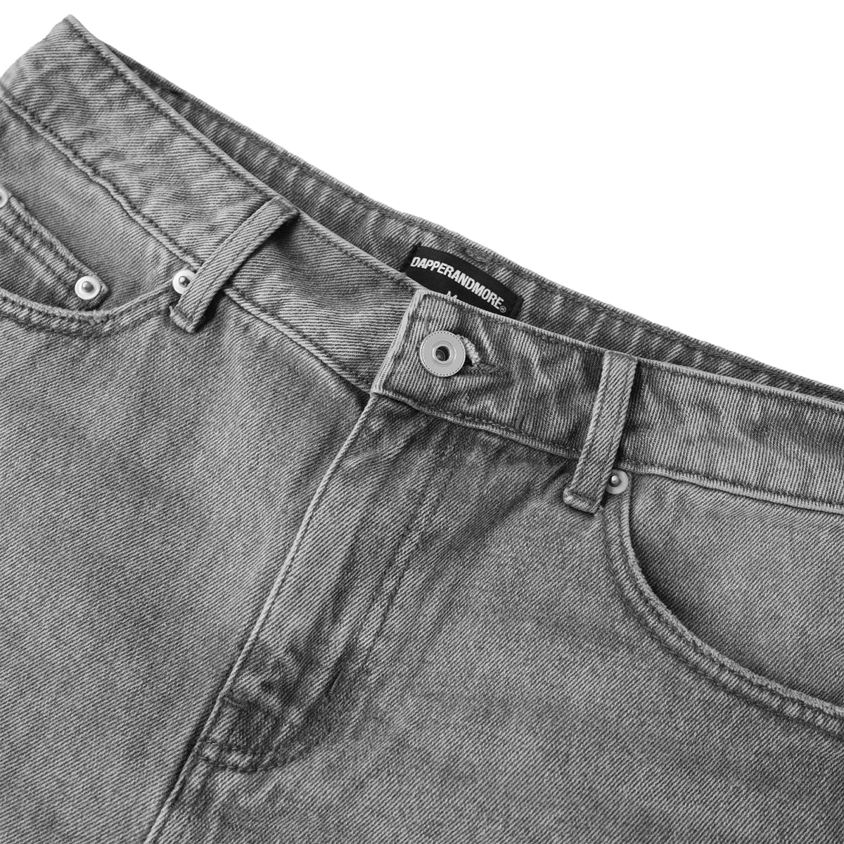 WASHED DENIM SHORTS/ GREY