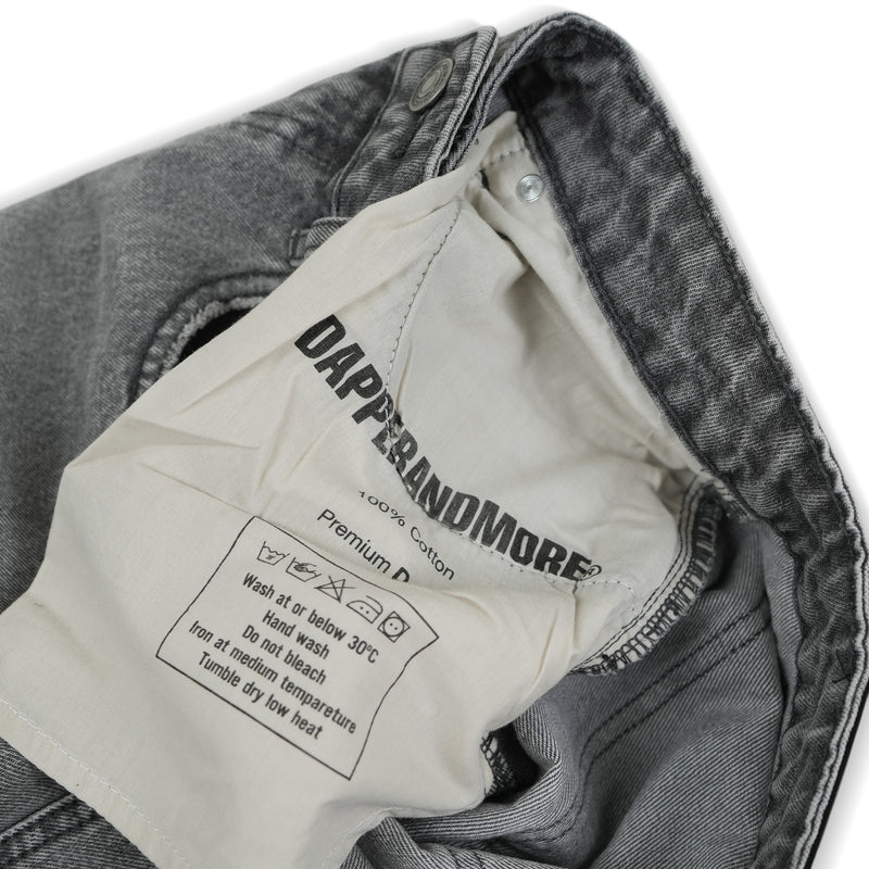 WASHED DENIM SHORTS/ GREY