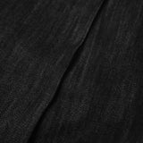RAW DENIM JORT PLEAT / BLACK