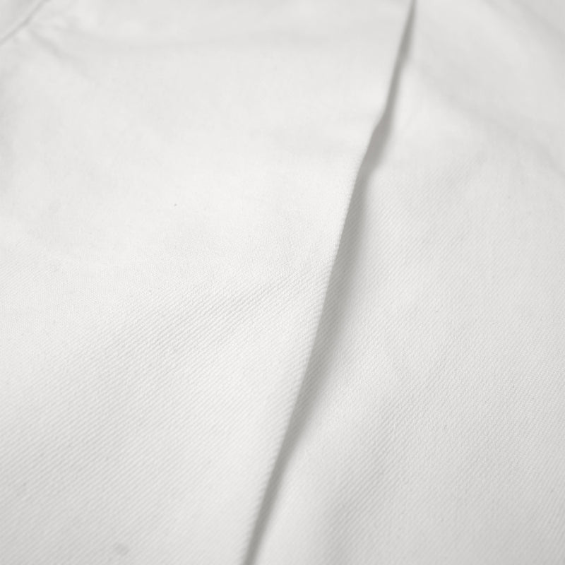 RAW DENIM JORT PLEAT / WHITE