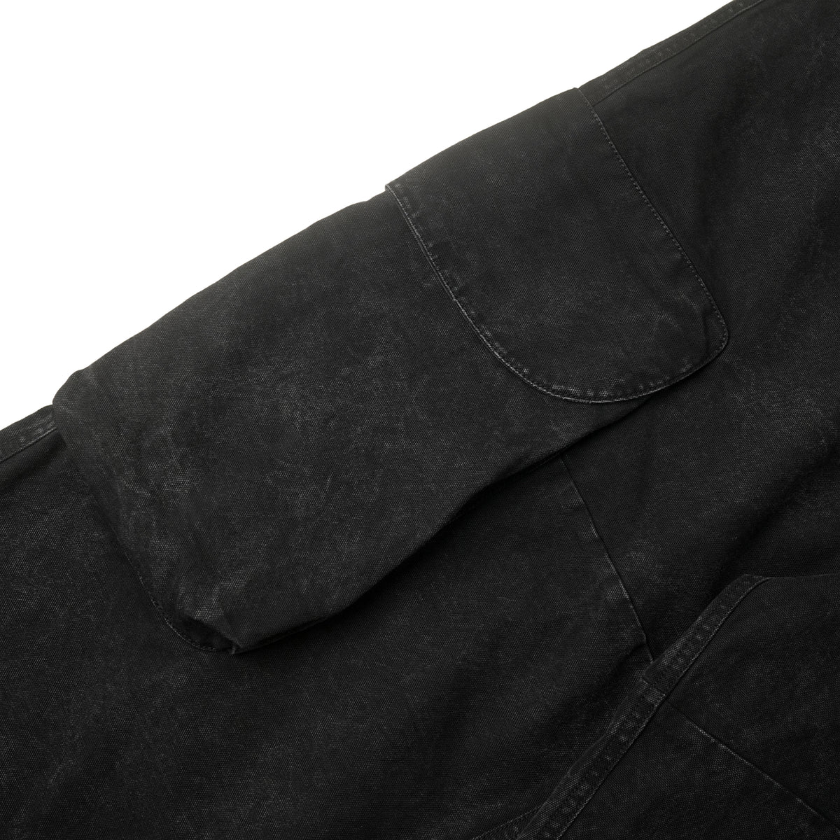 BIG POCKET CARGO PANTS WASHED/ BLACK