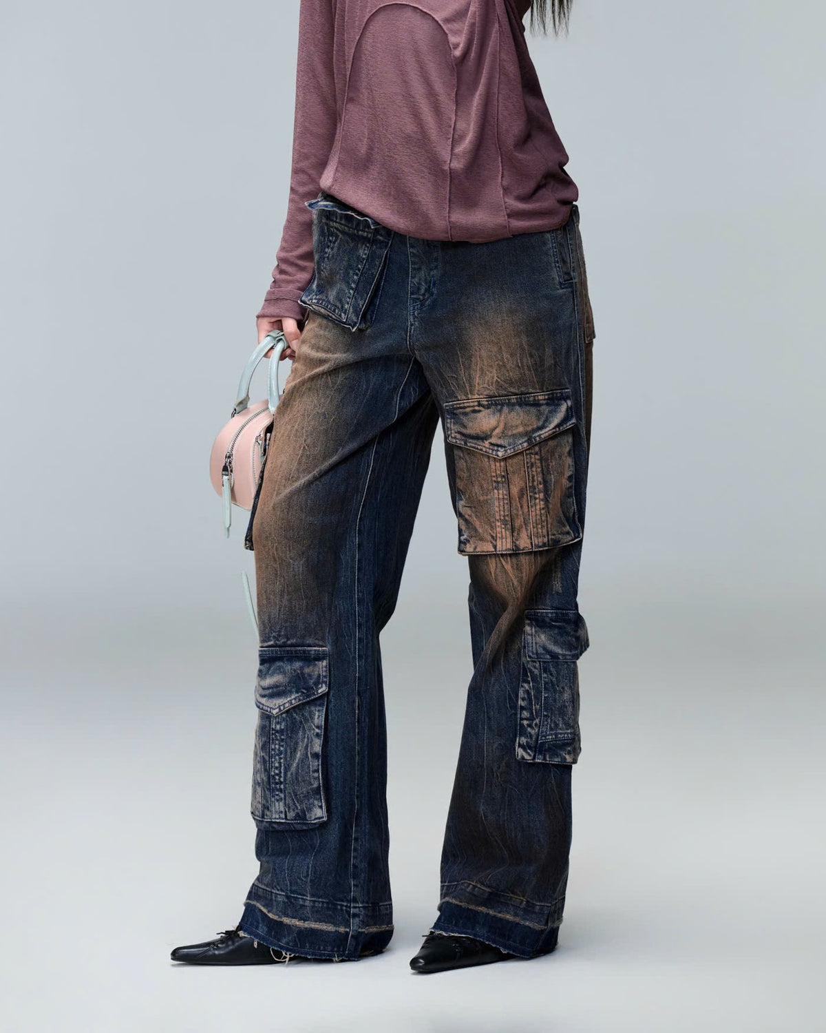 CARGO DENIM PANTS