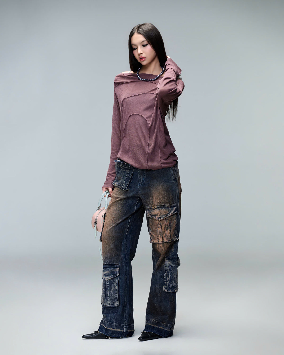 CARGO DENIM PANTS
