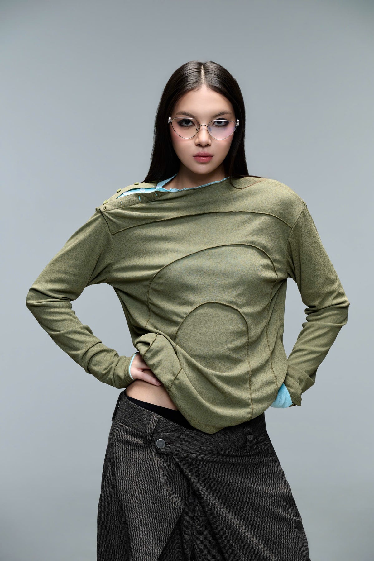 TENDER TOUCH SHIRT ( YOUNG RICE GREEN)