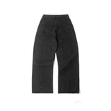 FRONT ZIP DENIM PANTS WASHED/ BLACK
