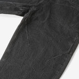 FRONT ZIP DENIM PANTS WASHED/ BLACK
