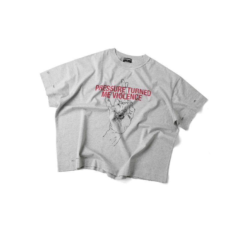 INHERITED VIOLENCE T-SHIRT/ PEPPER GREY