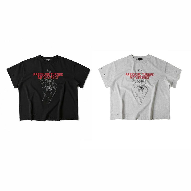 INHERITED VIOLENCE T-SHIRT/ PEPPER GREY