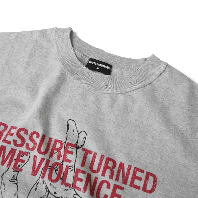 INHERITED VIOLENCE T-SHIRT/ PEPPER GREY