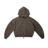 SILENT FORM ZIP HOODIE/ BURNT UMBER