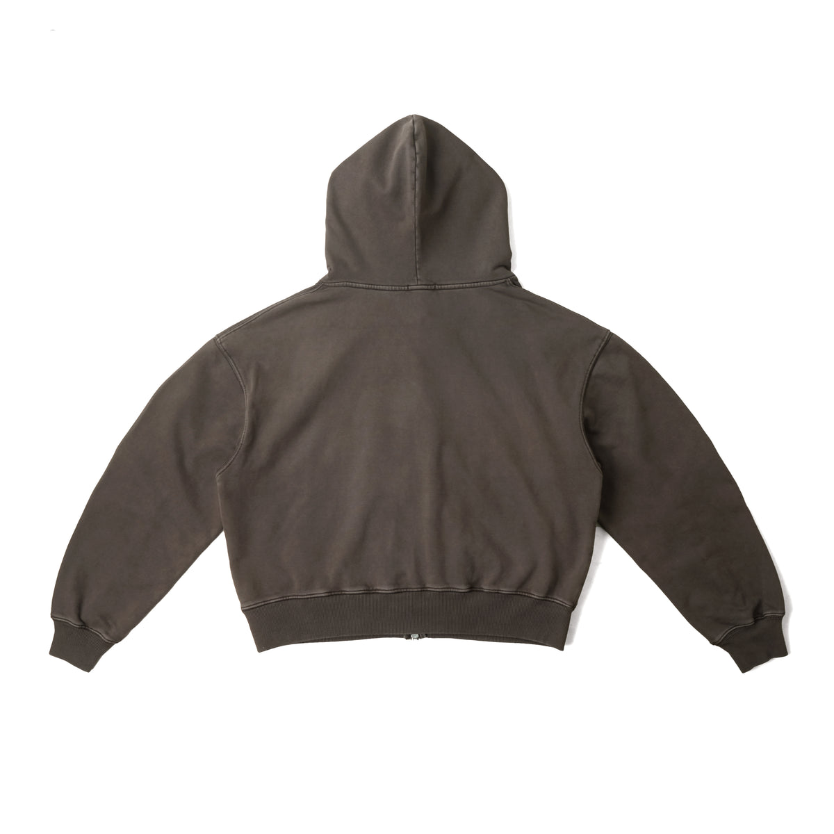 SILENT FORM ZIP HOODIE/ BURNT UMBER