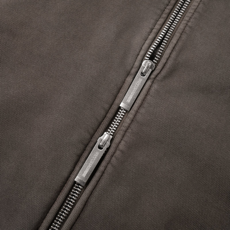 SILENT FORM ZIP HOODIE/ BURNT UMBER