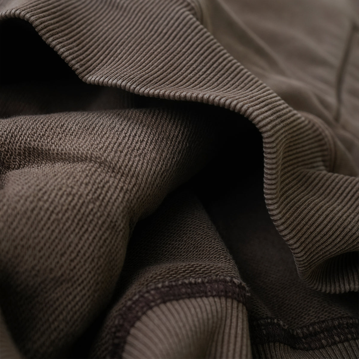 SILENT FORM ZIP HOODIE/ BURNT UMBER