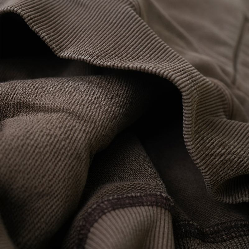 SILENT FORM ZIP HOODIE/ BURNT UMBER