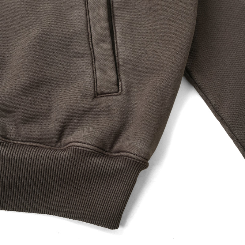 SILENT FORM ZIP HOODIE/ BURNT UMBER