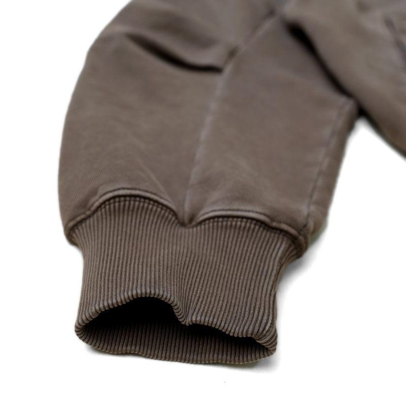 SILENT FORM ZIP HOODIE/ BURNT UMBER